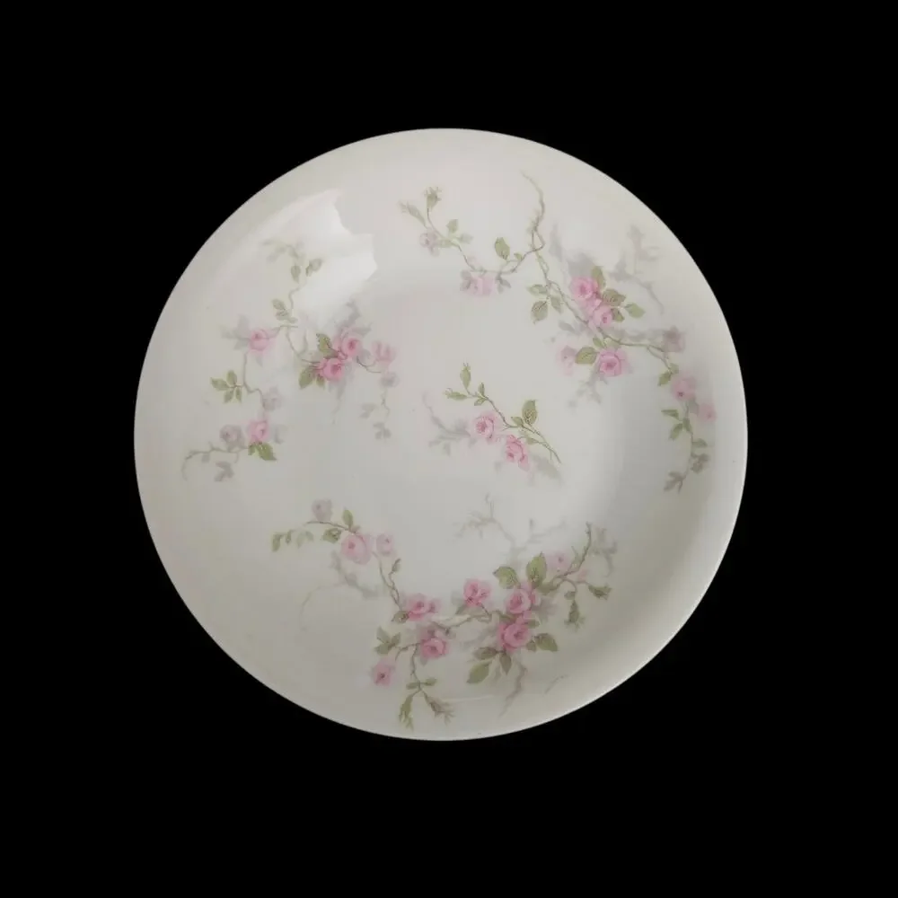 Theodore Haviland Limoges France Pink Rose Dessert Bowls Set of 4 Floral China